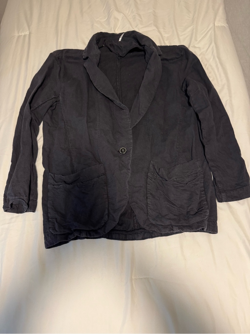 Free People Black Single-Button Blazer Jacket